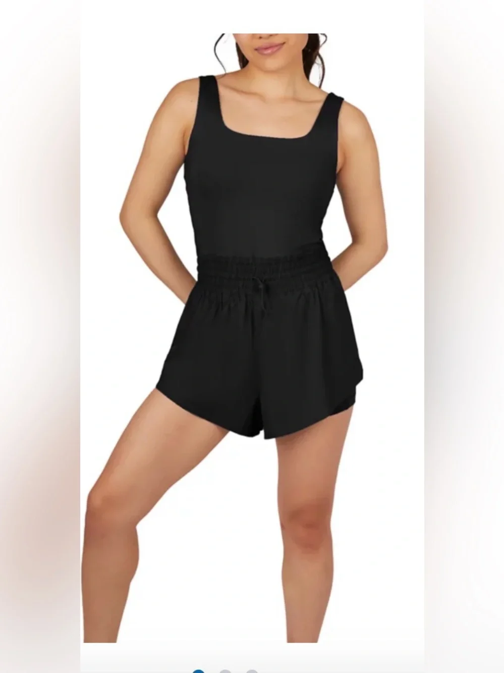 Yogalicious Lux Short Romper Black  NWT Size medium